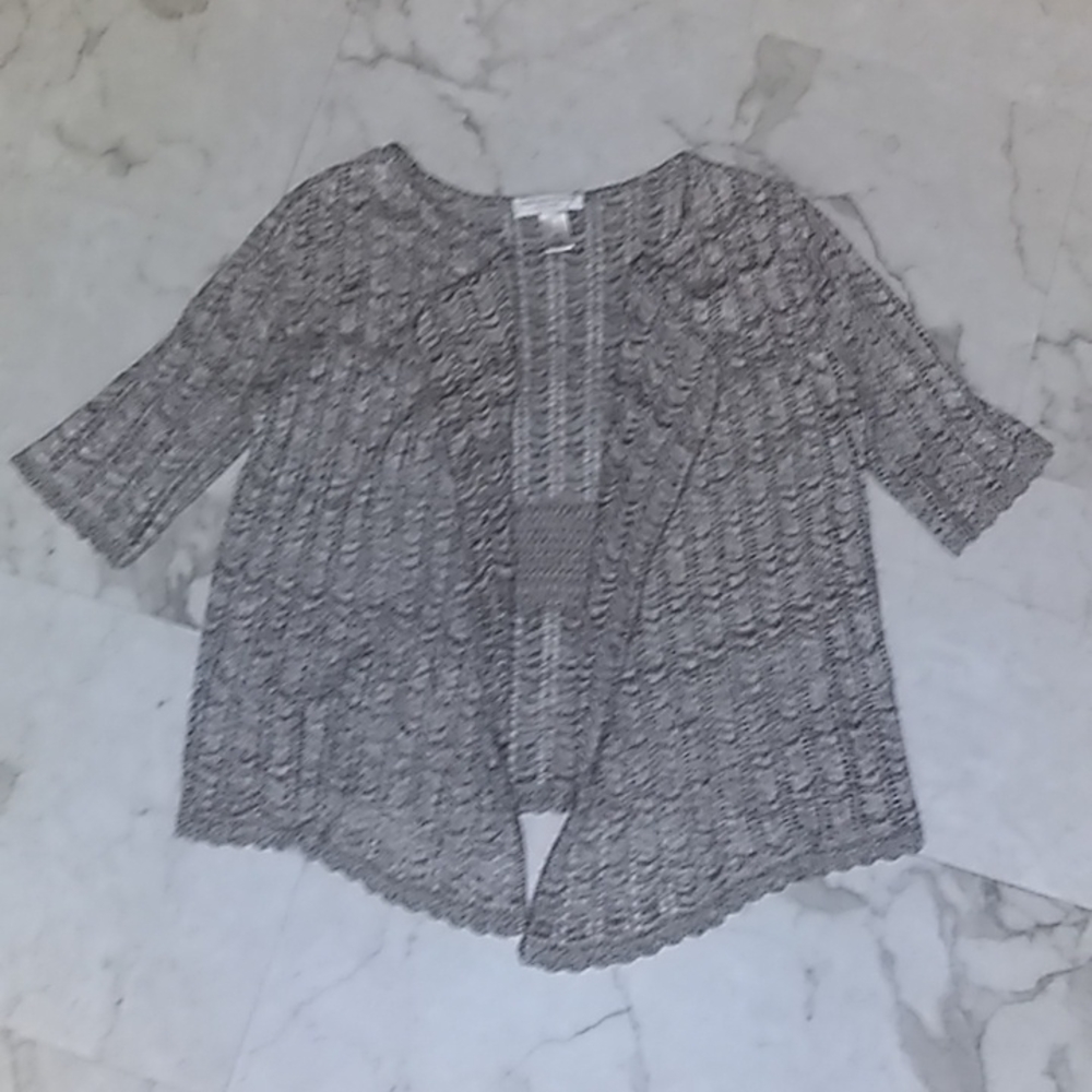 Christopher Banks lightweight shoulder duster knit sweater.